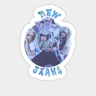 NewJeans blue cute graphic design Sticker